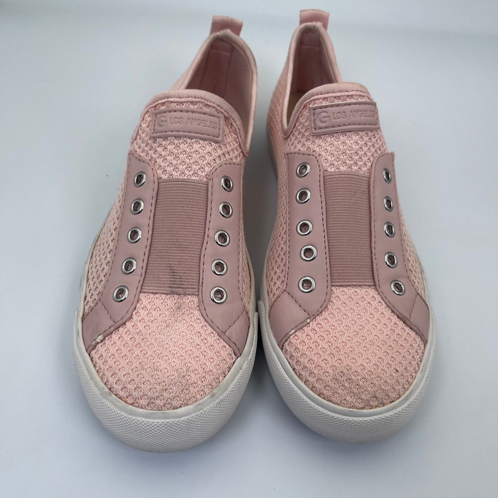 GBG Guess Oaker Women's Backer Slip On Sneakers Size 8.5 M Pink Upper Mesh Knit